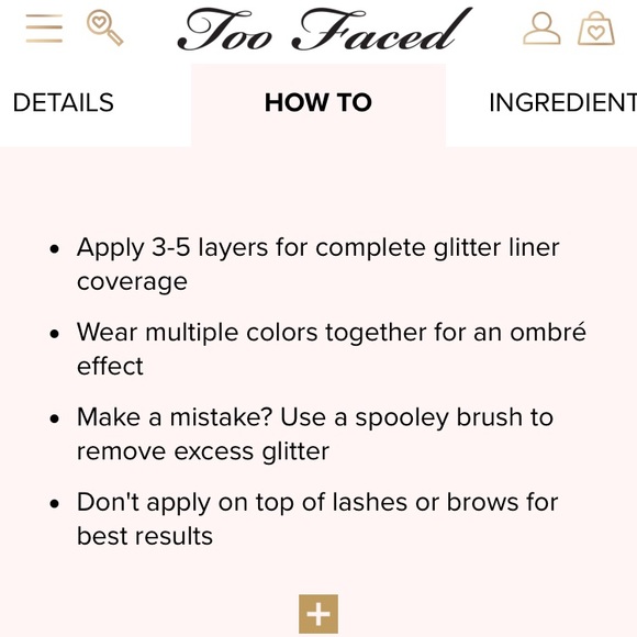 Too Faced Glitter Pop Eyeliner Yes Way Rosé - Picture 6 of 6